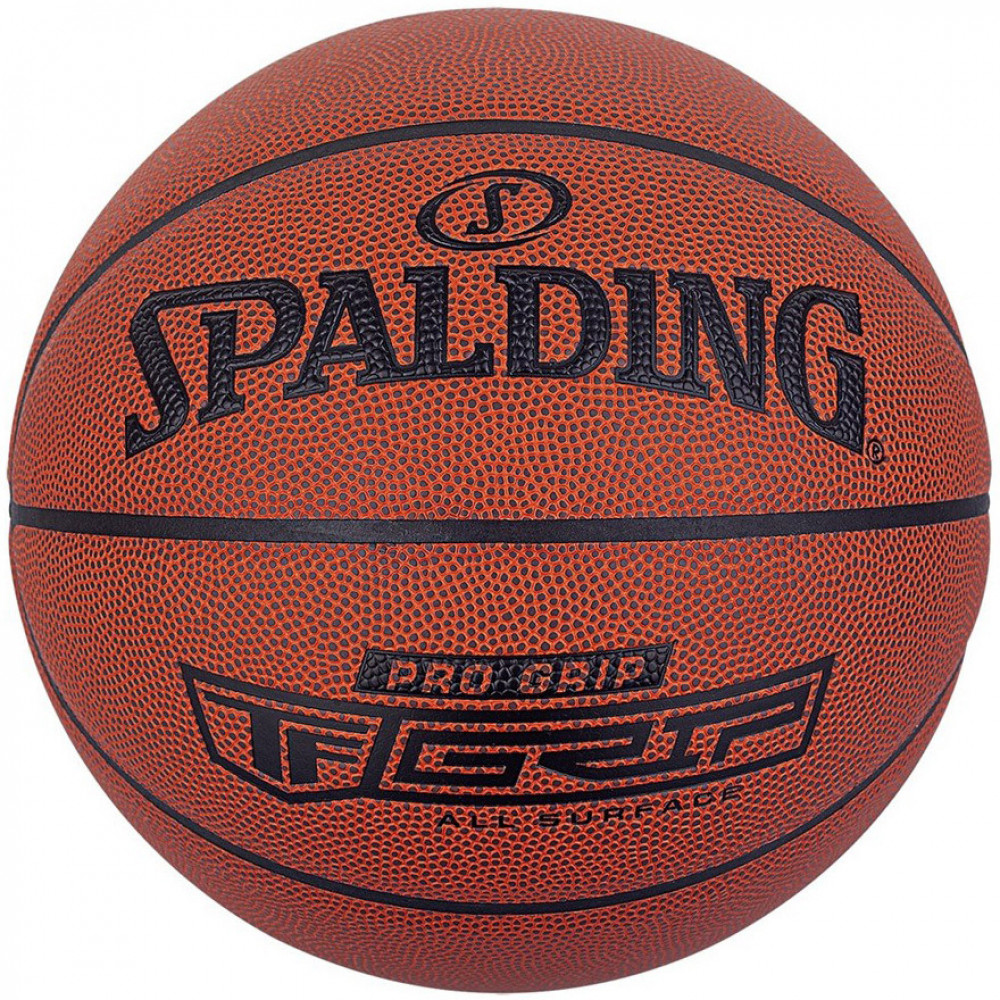 Мяч баскетбольный SPALDING Pro Grip 76874z, р.7, композит. кожа (ПУ) коричневый