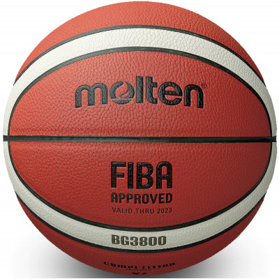 Мяч баскетбольный MOLTEN B5G3800-1 р.5, FIBA Appr, синт.комп.кожа (ПУ),12 пан,бут.кам,нейл.корд,кор-беж-чер
