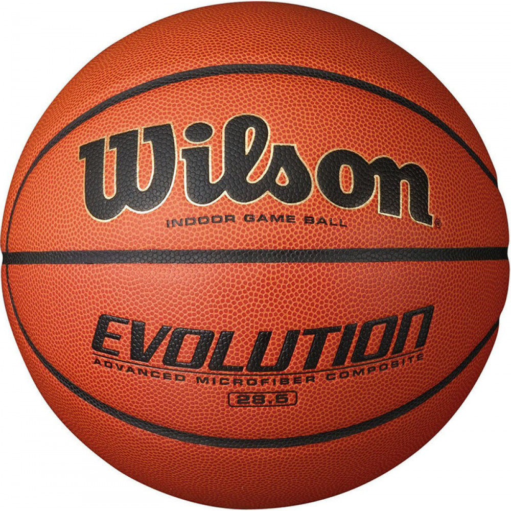 Мяч баскетбольный WILSON Evolution, WTB0516XBEMEA, р.7, микрофибра, бутил. камера, коричневый