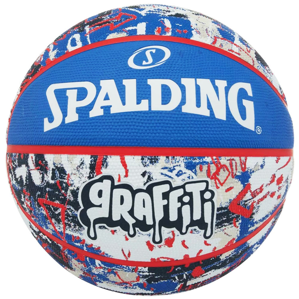 Мяч баскетбольный SPALDING Graffiti р.7, 84377z, резина, сине-красно-белый