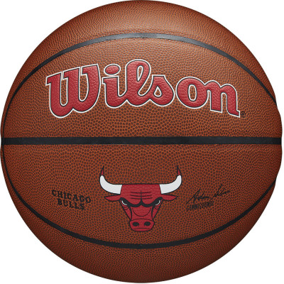 Мяч баскетбольный WILSON NBA Chicago Bulls, WTB3100XBCHI р.7, синт.кожа (композит), оранжевый