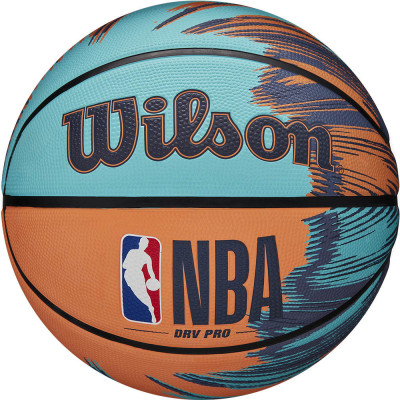 Мяч баскетбольный WILSON NBA DRV PRO STREAK BSKT, WZ3012501XB6 р.6, резина, бутил.камера, бирюзов-оранж