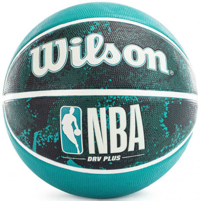 Мяч баскетбольный WILSON NBA DRV Plus, WZ3012602XB7 р.7, резина, бутил. камера, бирюзовый