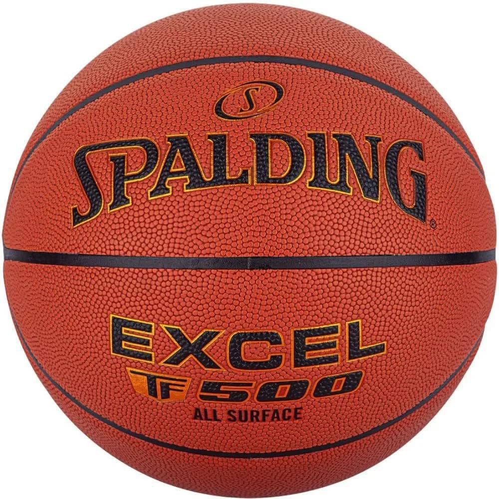 Мяч баскетбольный SPALDING TF-500 Excel In/Out р.7, 76797z, композит, коричнево-черный
