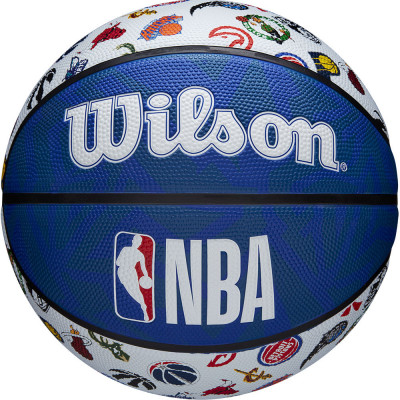 Мяч баскетбольный WILSON NBA All Team, WTB1301XBNBA, р.7, резина, сине-белый