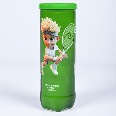 Мяч для большого тенниса детский NS Green, 3шт