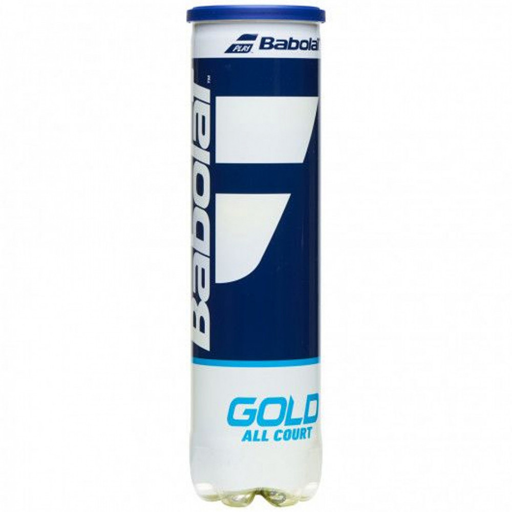 Мяч теннисный BABOLAT Gold All Court X4,арт.502085, уп.4шт,одобр.ITF,сукно,нат.резина,желт