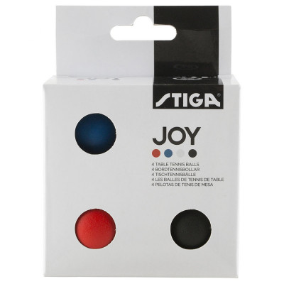 Мяч для наст. тенниса Stiga Joy, 1110-5240-04, диам. 40+мм, пластик, упак. 4 шт, белый
