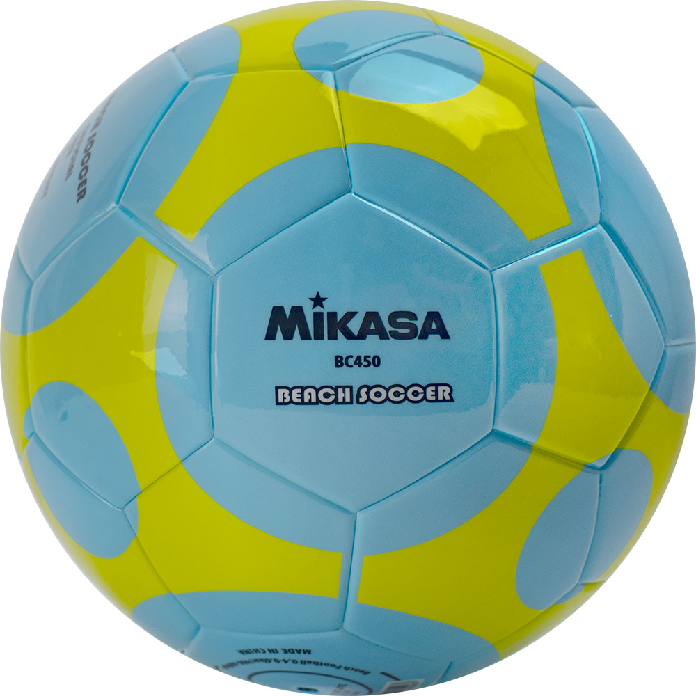 Мяч для пляжного футбола MIKASA BC450, р.5, гл.  голубо-желтый