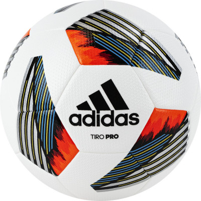 Мяч футбольный ADIDAS Tiro Pro FS0373, р.5, FIFA Pro, термосшивка, бело-оранжевый