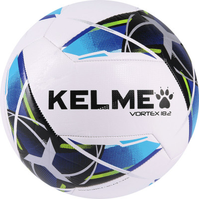 Мяч футбольный KELME Vortex 18.2, 9886130-113, р.5, 10 панелей, маш. сш., бело-синий