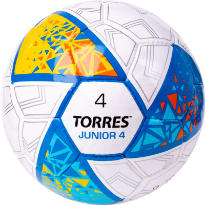 Мяч футбольный TORRES Junior-4, F323804, р.4, 4 сл,  бел-жел-гол
