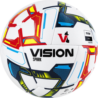 Мяч футбольный VISION Spark, F321045, р.5, FIFA Basiс, ПУ.слой, гибрид. сшив., мультиколор