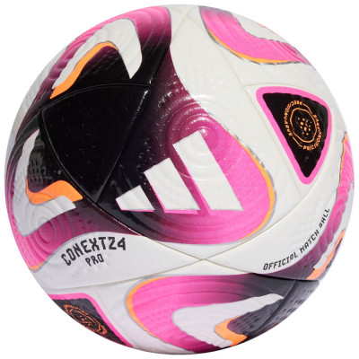 Мяч футбольный ADIDAS Conext 24 PRO IP1616,р.5, FIFA Quality Pro, 20 пан, термосшивка, бело-розовый