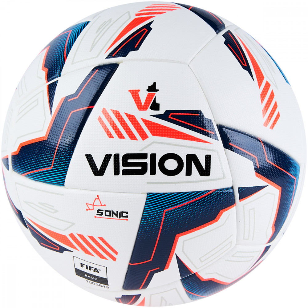 Мяч футбольный VISION Sonic, FV324065,р.5, 24 пан.,FIFA Basic,PU,бело-синий