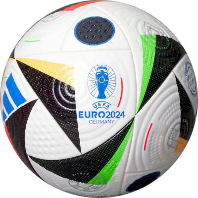 Мяч футбольный ADIDAS Euro24 Fussballliebe PRO IQ3682,р.5, FIFA PRO, 20 пан, мультиколор