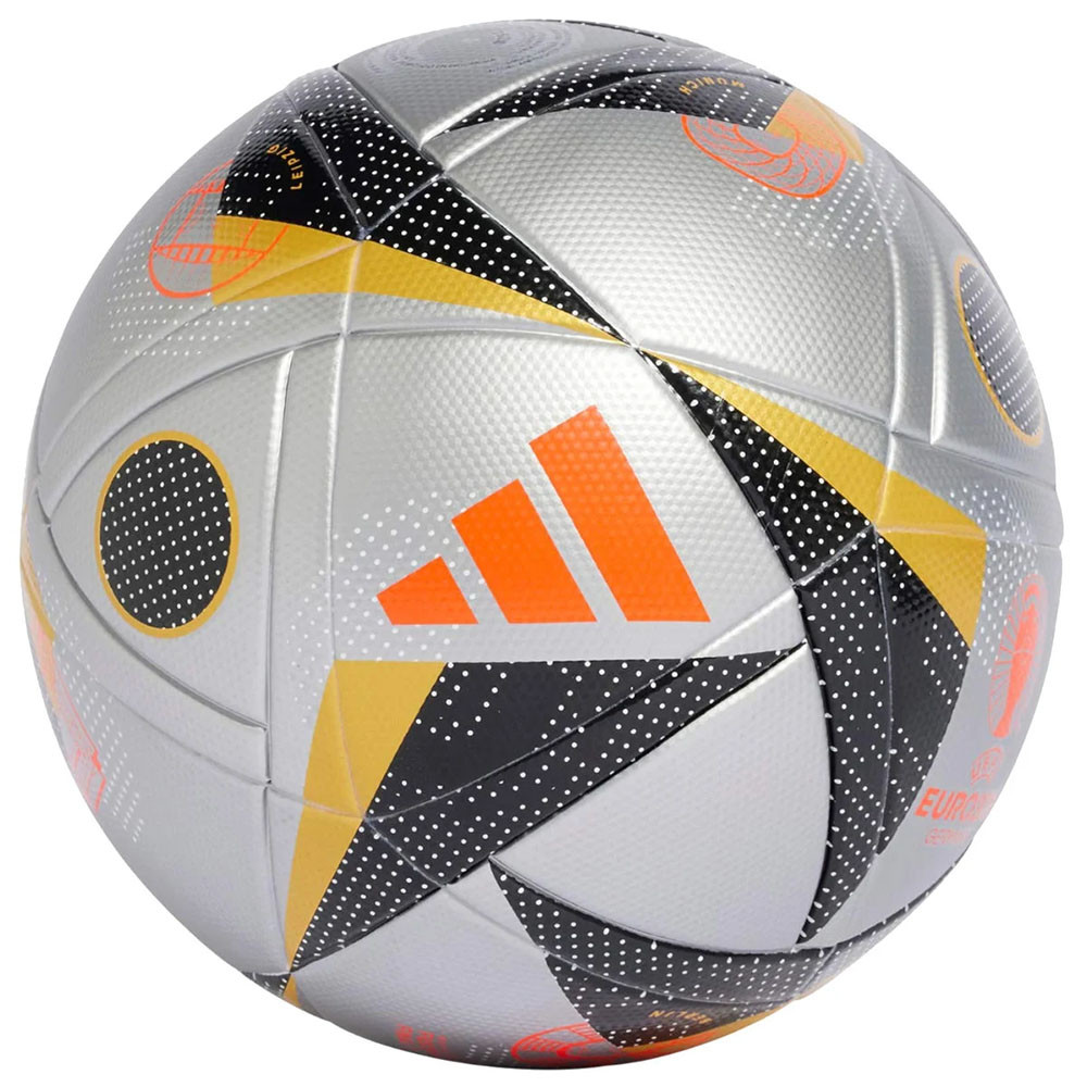 Мяч футбольный ADIDAS Euro24 Fussballliebe Finale IX4046, р.5, FIFA Quality,12п, серебристый