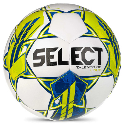 Мяч футбольный SELECT Talento DB Light V23, 0774860005 р.4, гибрид.сш, бело-сине-зеленый