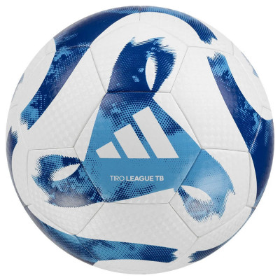 Мяч футбольный ADIDAS Tiro League TB HT2429, р.5, FIFA Basic, термосшивка, бело-синй