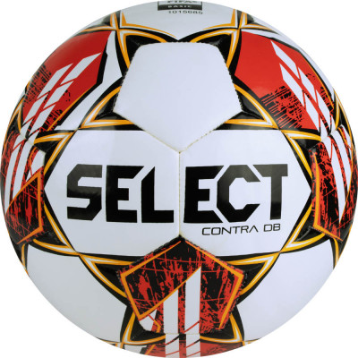 Мяч футбольный SELECT Contra DB V23, 0854160300, р.4, FIFA Basic, 32 пан, гибрид.сш, бел-чер-красн