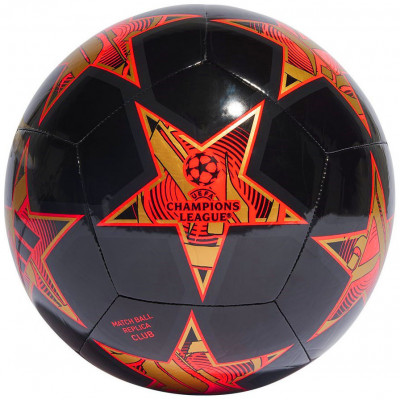 Мяч футбольный ADIDAS UCL Club IA0947, р.4,  черно-оранжевый
