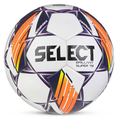 Мяч футбольный SELECT Brillant Super TB V24,  3615968009,р.5, FIFA PRO, ПУ (микрофиб),  бело-фиол
