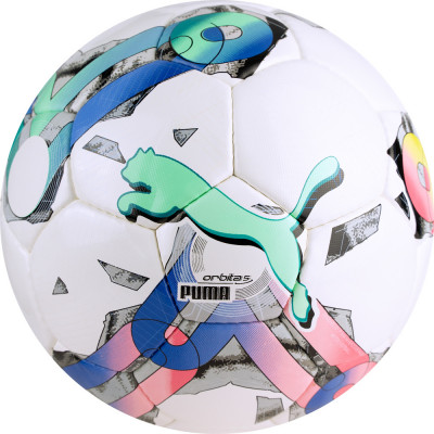 Мяч футбольный PUMA Orbita 5 HS, 08378601, р.5, 32 пан, ручная сшивка, мультиколор