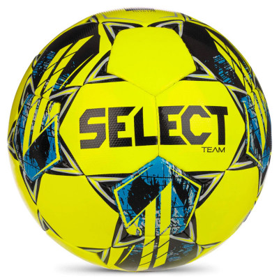 Мяч футбольный SELECT Team Basic V23, 4465560552, р.5, FIFA Basic, 32 пан, гл.ПУ, руч.сш., желто-син