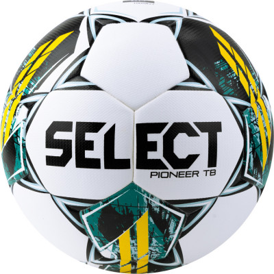 Мяч футбольный SELECT Pioneer TB V23, 0865060005, р.5, FIFA Basic,  бело-зелено-желтый
