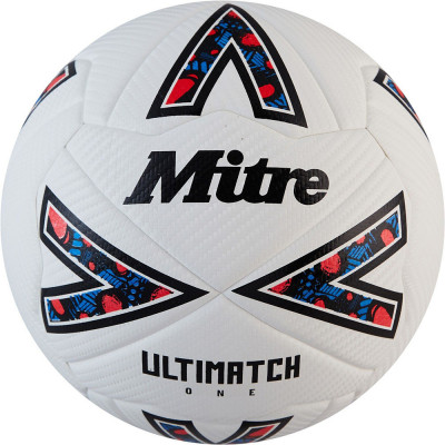 Мяч футбольный MITRE Ultimatch One 24, 5-B01789C29, р.4, 24 пан.ТПУ, термосшивка, бело-черный