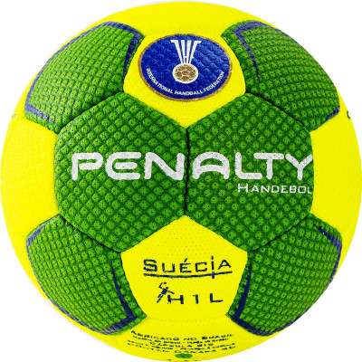 Мяч гандбольный PENALTY HANDEBOL SUECIA H1L ULTRA GRIP INFANTIL, 5115622600-U, р.1,PU,рч.с,жел-зел