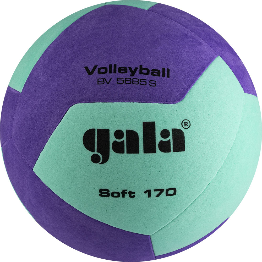 Мяч волейбольный GALA Soft 170, 12, BV5685SCF, р. 5, синт. кожа TPE, клееный, бут. кам, зелено-фиолетовый