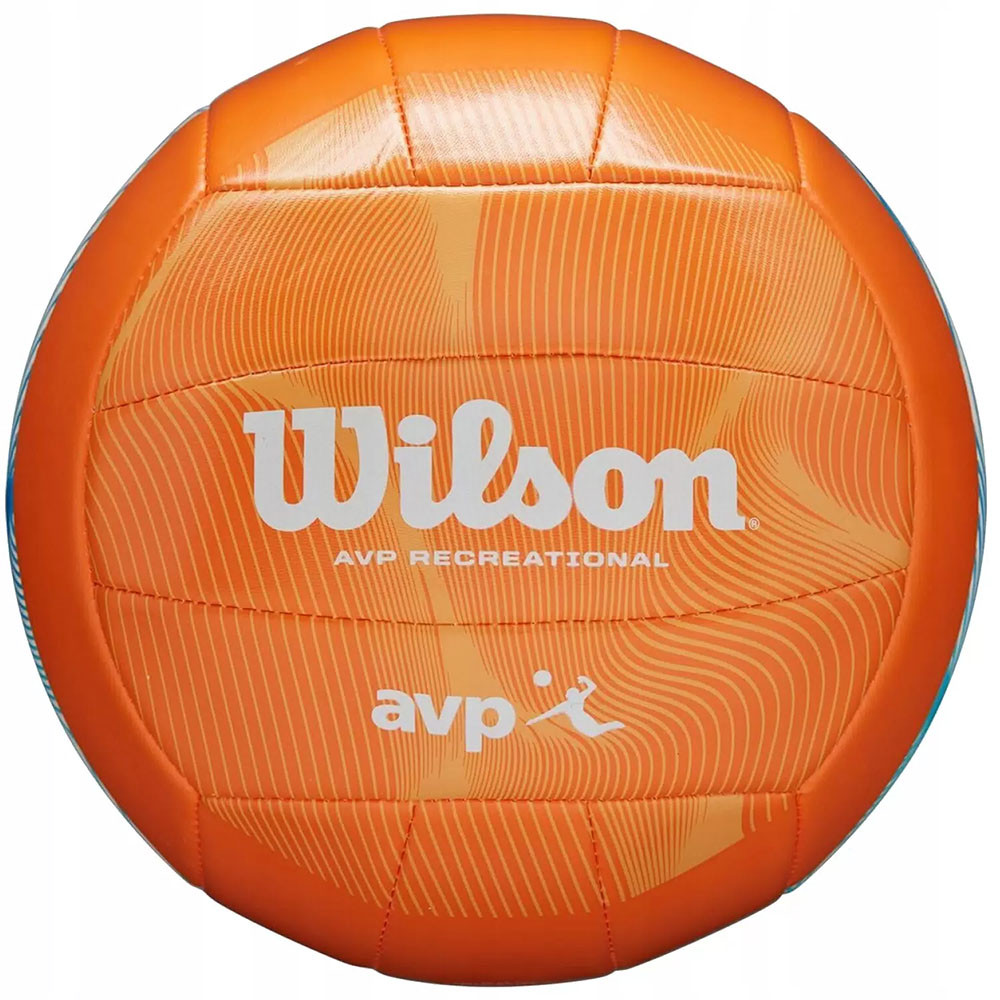 Мяч волейбольный WILSON AVP Movement, WV4006801XB, р.5, 18 панелей, синт.кожа PVC, маш.сшивка, оранжевый