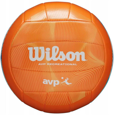 Мяч волейбольный WILSON AVP Movement, WV4006801XB, р.5, 18 панелей, синт.кожа PVC, маш.сшивка, оранжевый