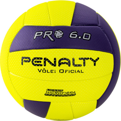 Мяч волейбольный PENALTY BOLA VOLEI 6.0 PRO, 5416042420-U, р.5, микрофибра, термосшивка, желт-фиол