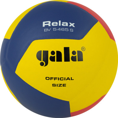 Мяч волейбольный GALA Relax 12, BV5465S, р. 5, синт. кожа клееный, бут. камера, жёлто-сине-красный