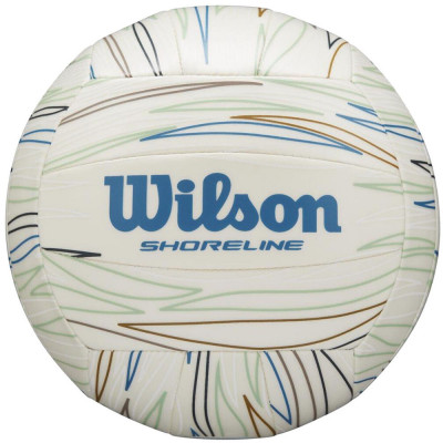 Мяч волейбольный WILSON Shoreline Eco Volleyball, WV4007001XB, р.5,  синт.кожа PVC, бело-синий