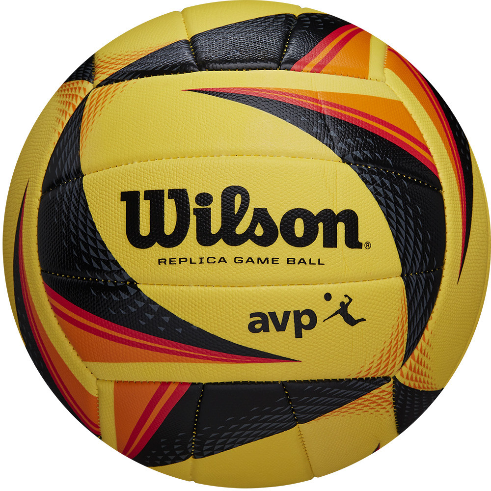 Мяч волейбольный WILSON OPTX AVP VB REPLICA, WTH01020X, р.5, маш.сшивка, желто-черный