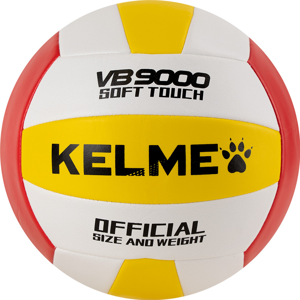 Мяч волейбольный KELME, 8203QU5017-613, р. 5, 18 пан., синт.кожа (ПУ),  красно-желтый