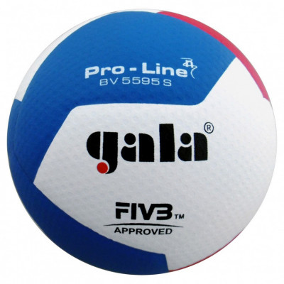 Мяч волейбольный GALA Pro-Line 12 FIVB, BV5595S, р. 5,синт.кожа ПУ Micro,клеен,бут.кам,бело-гол-красный