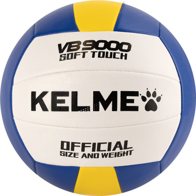 Мяч волейбольный KELME, 8203QU5017-143, р. 5, 18 пан., синт.кожа (ПУ),  бело-сине-желтый