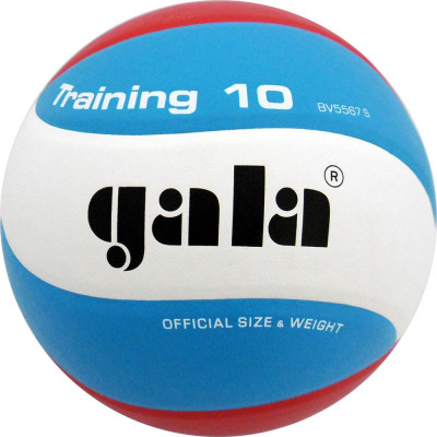 Мяч волейбольный GALA Training 10, BV5567S, р. 5, синт. кожа клееный, бут. кам, бел-гол-красн