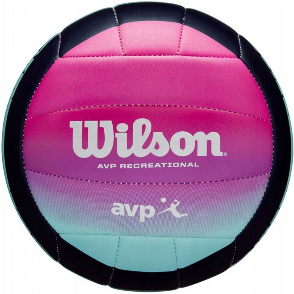Мяч волейбольный WILSON AVP Oasis WV4006701XBOF, р.5, 18 панелей, синт.кожа PVC, маш.сшивка,розово-бирюзовый