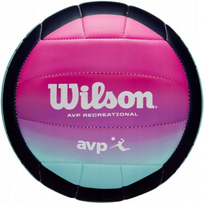 Мяч волейбольный WILSON AVP Oasis WV4006701XBOF, р.5, 18 панелей, синт.кожа PVC, маш.сшивка,розово-бирюзовый