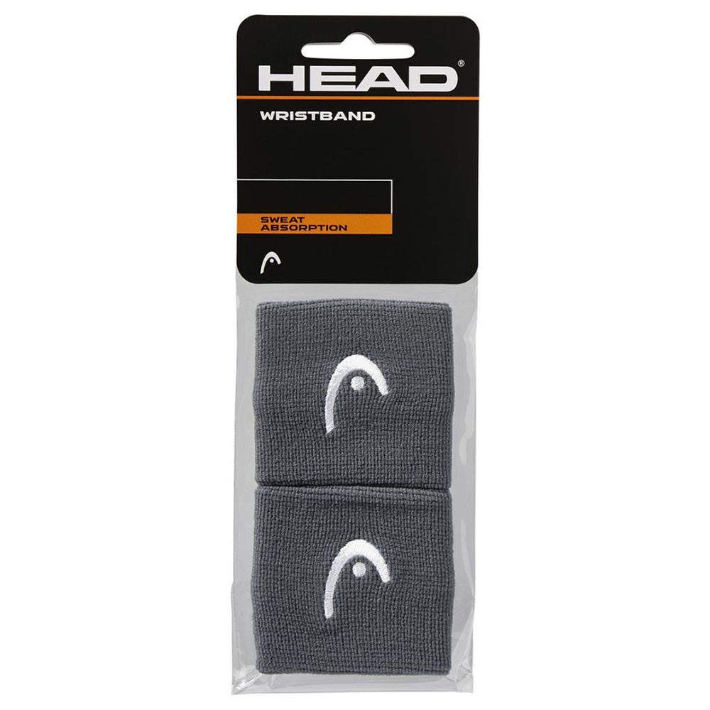 Напульсники HEAD 2,5, 285050-AN, ширина 7см, 90% нейлон, 10% эластан, пара, темно-серый