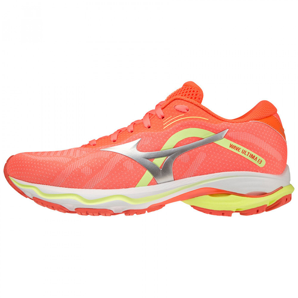 Кроссовки беговые жен. MIZUNO Wave Ultima 13 J1GD221805, р.UK4.5 (рос.36,5),иск. кожа,текстиль,оранж