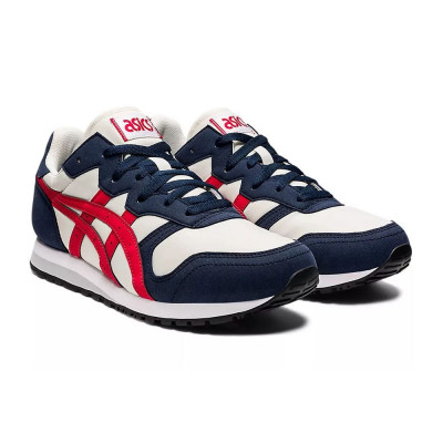 Кроссовки ASICS OC Runner 1201A388-102 ,р.11,5(рос.44,5),иск. кожа, текстиль, т.син-красно-бел