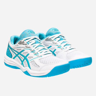 Кроссовки жен. ASICS Upcourt 4 1072A055-101,р.10,5 (рос.41),иск. кожа, текстиль, бело-голубой