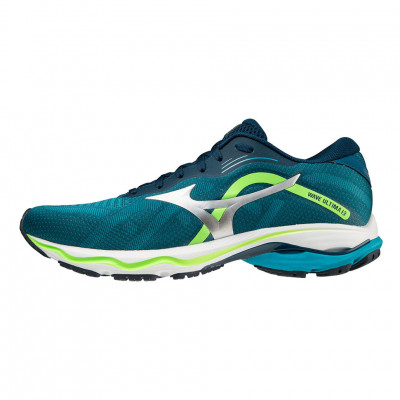 Кроссовки бег. MIZUNO Wave Ultima 13, J1GC221805, р.UK9.5(рос.43.5),иск. кожа, текстиль,изумрудный