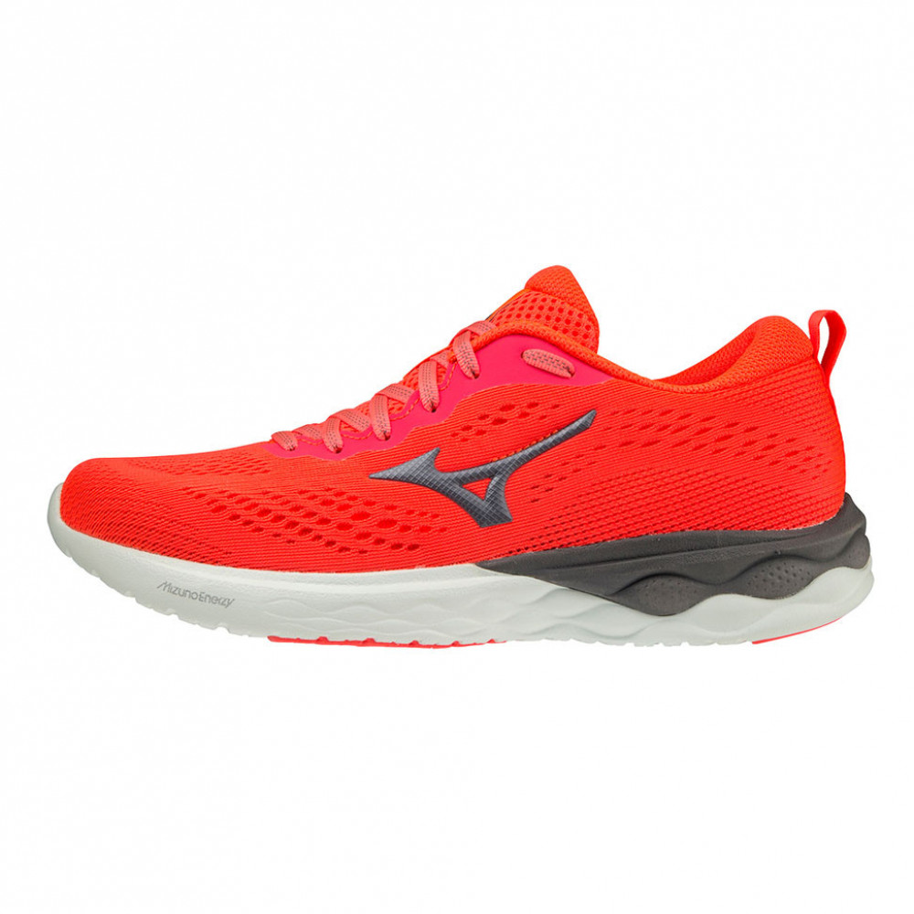 Кроссовки беговые жен. MIZUNO Wave Revolt J1GD218149, р.UK6,5 (рос.39), иск. кожа, текстиль, оранж